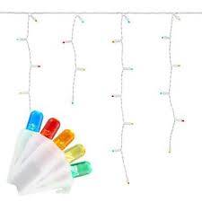 Photo 1 of Home Accents Holiday 200 LED Multi Color Icicle Dome Light Set 17' 6" Long Set
