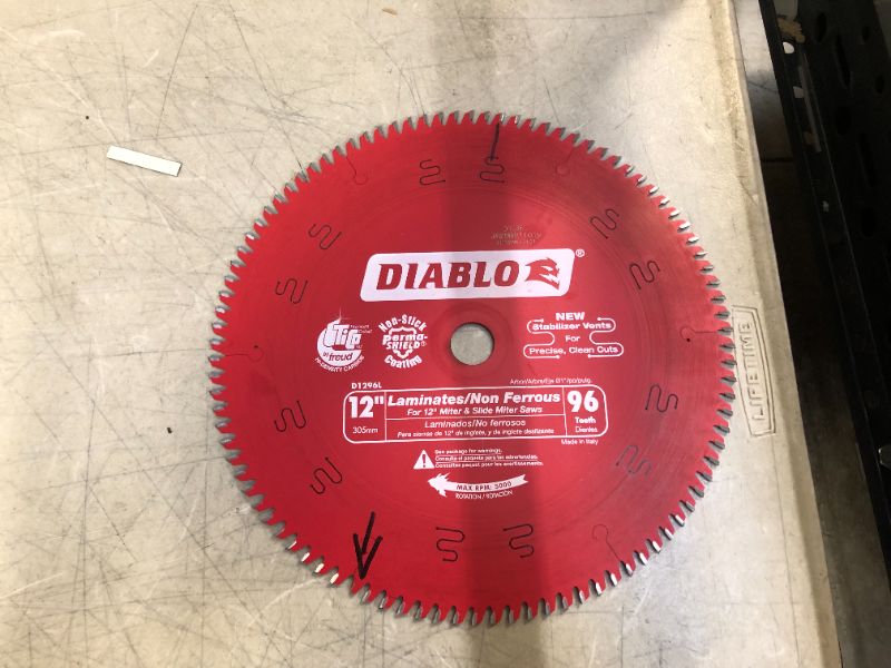 Photo 3 of 12 in. x 96-Tooth Laminate/Aluminum/Plastics Circular Saw Blade
