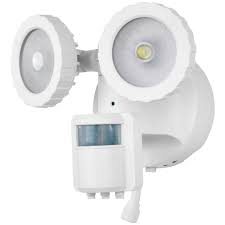 Photo 1 of 180-Degree White Solar Powered Motion Activated Outdoor Integrated LED Flood Light
