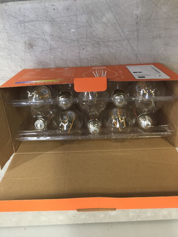 Photo 2 of 10Pack A19 Vintage LED Edison Bulbs, 6W Equivalent 60W, 2700K Warm White,810LM, A19 Antique LED Filament Bulbs, E26 Medium Base, Non Dimmable, Clear Glass
