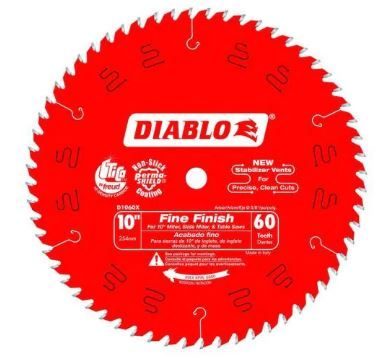 Photo 1 of 10 in. x 60-Tooth Fine Finish Circular Saw Blade
