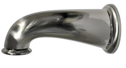 Photo 1 of 8 in. Universal Decorative Tub Spout with Diverter in Brushed Nickel
