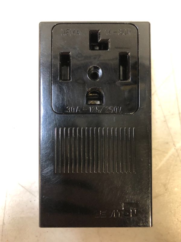 Photo 2 of 30 Amp Single Surface Mounted Single Outlet, Black
