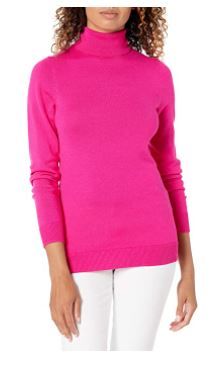 Photo 1 of Amazon Essentials Women's Classic Fit Lightweight Long-Sleeve Turtleneck Sweater
M