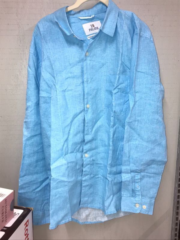 Photo 2 of 28 Palms Men's Standard-Fit Long-Sleeve 100% Linen Shirt
LARGE