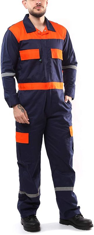 Photo 1 of Kolossus Men's Enhanced Long Sleeve Blended Coverall - Cargo Pockets XXL
