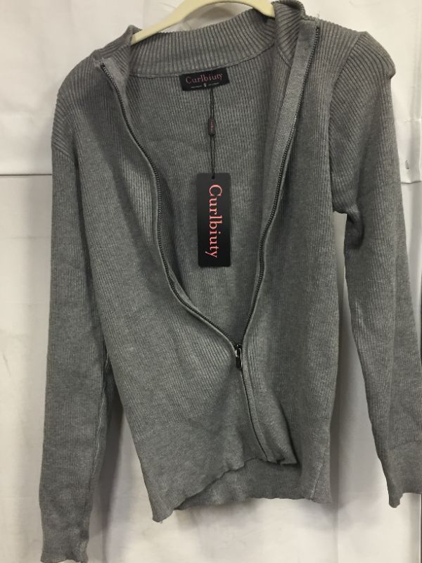 Photo 1 of CURL BIUTY WOMENS SWEATER ZIP GREY SMALL