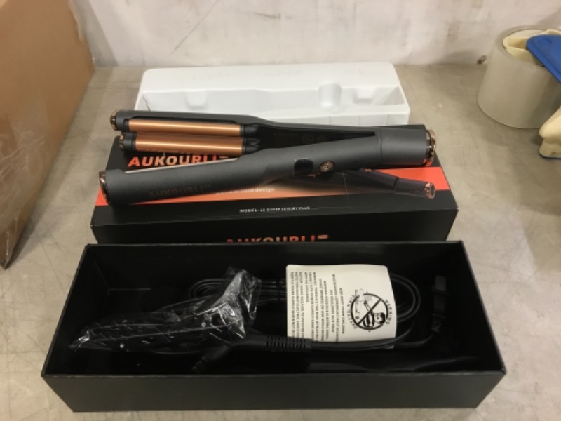 Photo 2 of AUKOURLI Hair Straightener and Curling Iron 3-in-1 Hair Straightener with Detachable Power Cord Tourmaline Ceramic Hair Straightener Hair Styling Tool Adjustable Temperature 140?-450?
