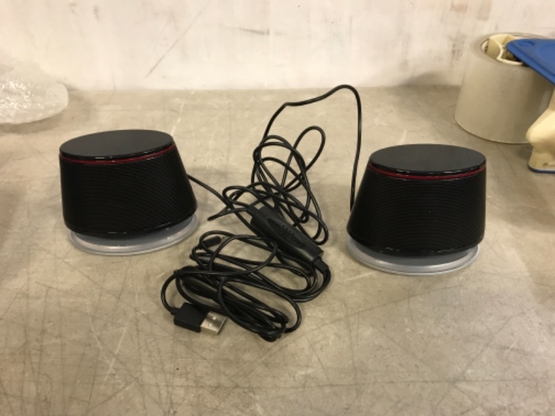Photo 1 of Sanyun SW102 Computer Speakers, 5Wx2, Deep Bass in Small Body, Stereo 2.0 USB Powered 3.5mm Aux Multimedia Speakers, Built-in Bottom Bass Radiators, PC Laptop Desktop Speakers, Black
