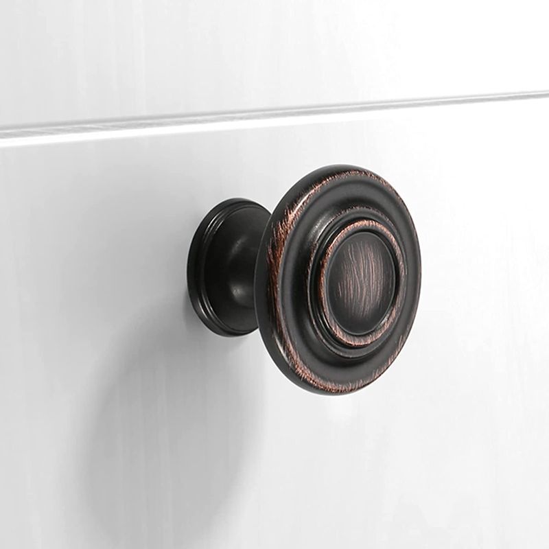 Photo 1 of Amerdeco Hardware 25 Pack K0002ORB Oil Rubbed Bronze Cupboard Drawer Knobs Kitchen Cabinet Knobs Door Handles Single Hole Cabinet T Bar Handles
