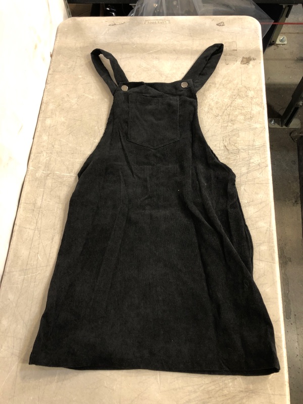 Photo 1 of Generic Black Pocket Corduroy Overall Dress. Medium