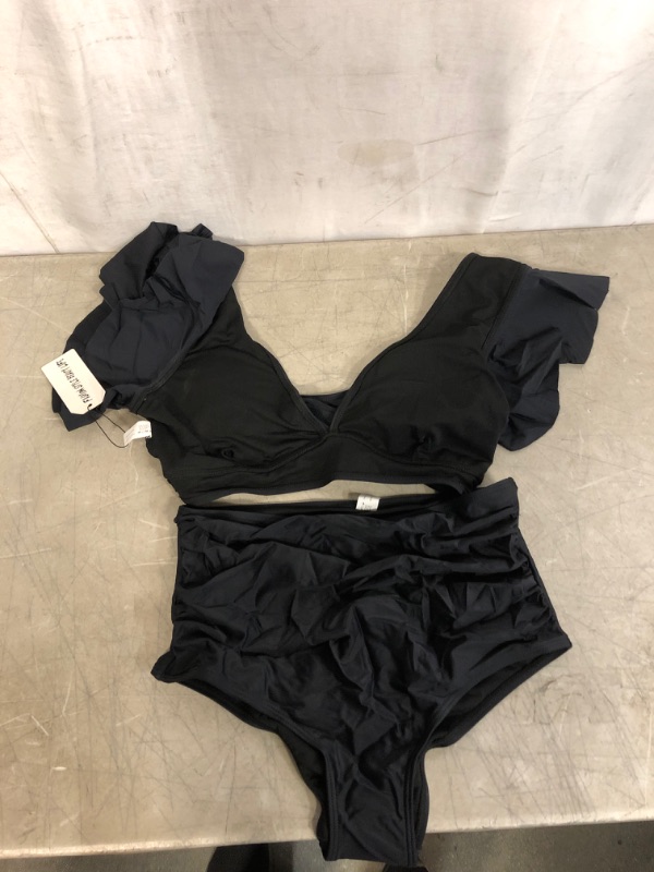 Photo 1 of Generic Black Two Piece Swimsuit. Medium