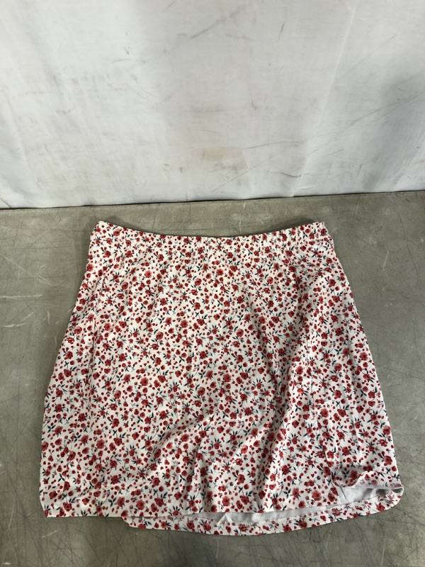 Photo 1 of Generic Red Floral Stretchable Skirt. XL