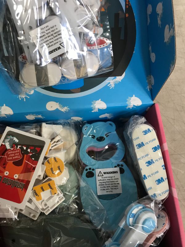 Photo 1 of Baby Proofing Kit - 61 Pack, 12 Magnetic Cabinet Locks, 24 Outlet Plug Covers, 10 Cabinet Locks, 8 Corner Protectors, 2 Door Lever Locks, Finger Pinch Guards, etc - All-in-ONE Baby Safety Products
