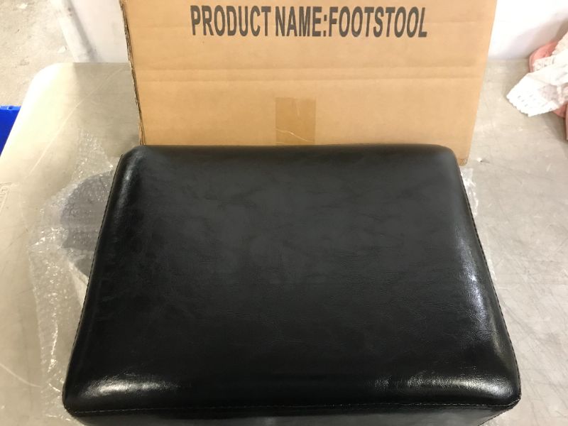 Photo 1 of 15 x 12 inches footstool color black 