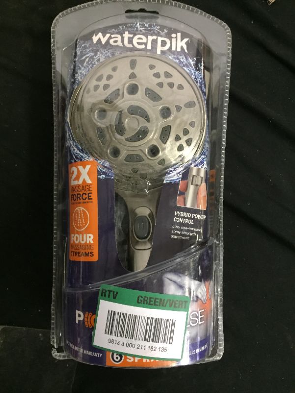 Photo 3 of 6-Spray Patterns 4.5 in. Single Wall Mount Adjustable Handheld Shower Head in Brushed Nickel