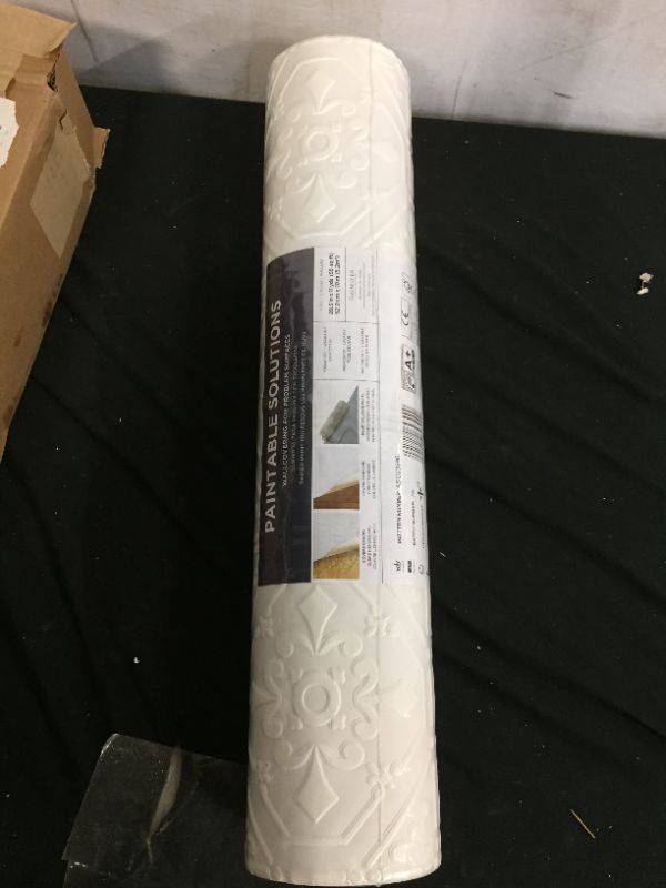 Photo 3 of Brewster Paintable Vinyl Pre-Pasted Washable Wallpaper Roll (Covers 56.4 Sq. Ft.