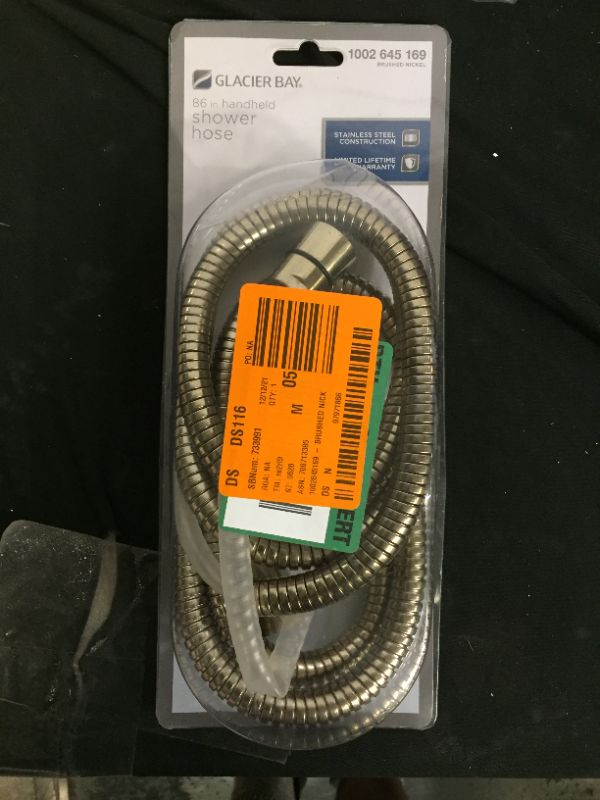 Photo 1 of Glacier Bay 86 in. Stainless Steel Replacement Shower Hose in Brushed Nickel