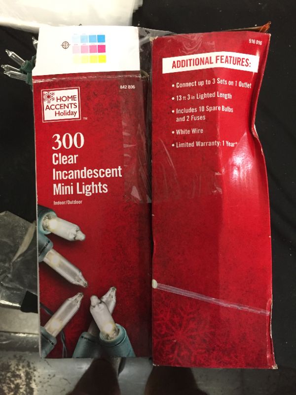 Photo 2 of 2 pack of Christmas lights 300 multi color, and 300 clear bulbs