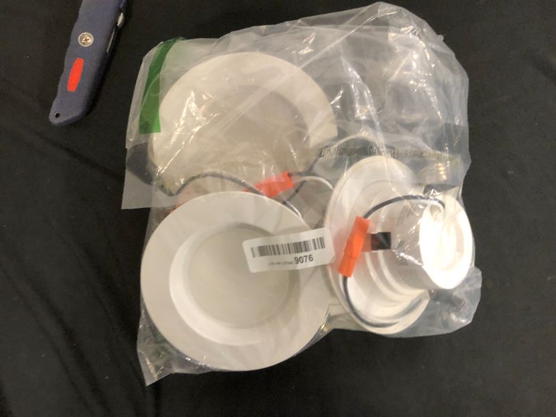 Photo 3 of Sunco Lighting 4 Pack 4 Inch LED Recessed Downlight, Baffle Trim, Dimmable, 11W=60W, 5000K Daylight, 660 LM, Damp Rated, Simple Retrofit Installation - UL + Energy Star
