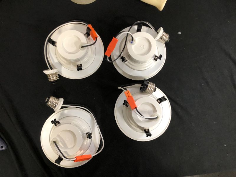 Photo 2 of Sunco Lighting 4 Pack 4 Inch LED Recessed Downlight, Baffle Trim, Dimmable, 11W=60W, 5000K Daylight, 660 LM, Damp Rated, Simple Retrofit Installation - UL + Energy Star
