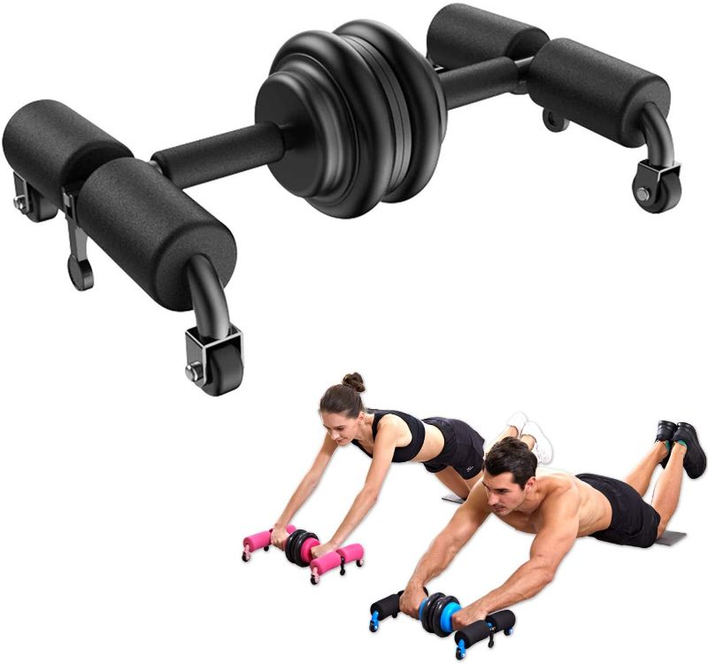 Photo 1 of aoyi Ab Wheel Roller Kit with Knee Pad and Resistance Bands, Push up Bar Sit up Assistant Exercise Equipment, Multifunctional Abs Workout Equipment, Home Gym Fitness Device for Men Women