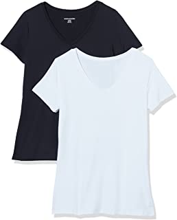 Photo 1 of Amazon Essentials Women's 2-Pack Tech Stretch Short-Sleeve V-Neck T-Shirt SIZE XS
