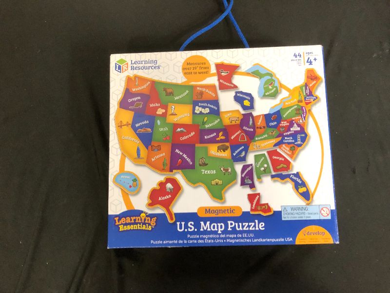 Photo 3 of Learning Resources Magnetic U.S. Map Puzzle, Fun Geography for Kids, US Map, Develops Fine Motor Skills, 44 Pieces, Ages 4+
