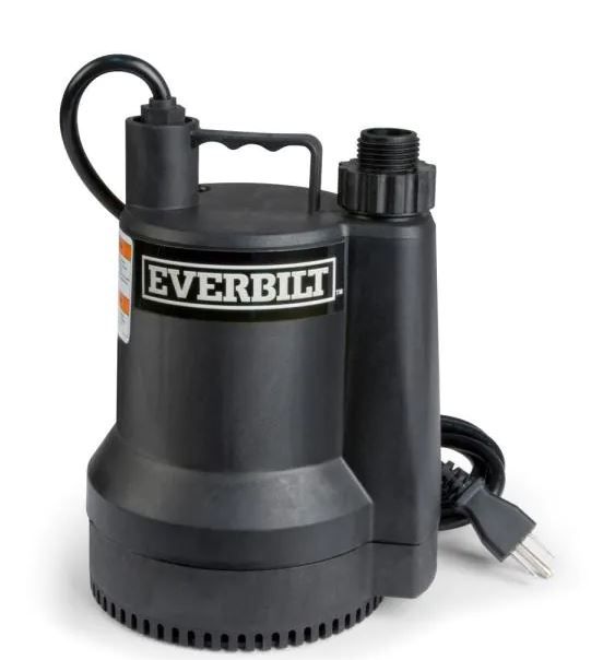 Photo 1 of 1/6 HP Plastic Submersible Utility Pump

