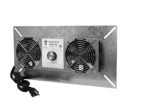 Photo 1 of 18 in. x 9 in. Silver Galvanized Steel Crawl Space Fan Vent
