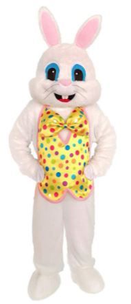Photo 1 of Easter Bunny Costume Rabbit Mascot Costume Halloween Adult Yellow Vest
