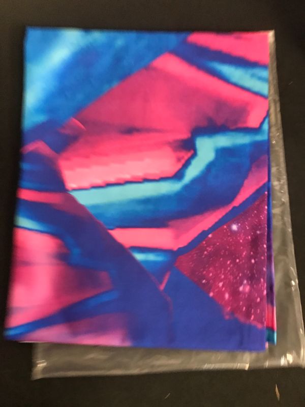 Photo 1 of Trippy Psychedelic Tapestry Mountain Moon Tapestry Galaxy Star Tapestry Night Sky Universe Space Blue Starry Sky Wall Hanging Clouds Tree Aesthetic Wall Art for Bedroom Teen Girl Living Room 60x80