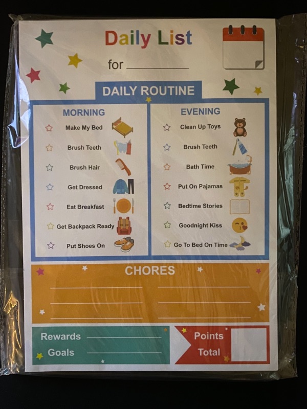 Photo 1 of Daily Checklist Chore Chart For Kids: Daily Routine, Tasks & Responsibilities Chore Chart Notebook For Children (Morning/Evening Checklist ) 6.5x9 Inches