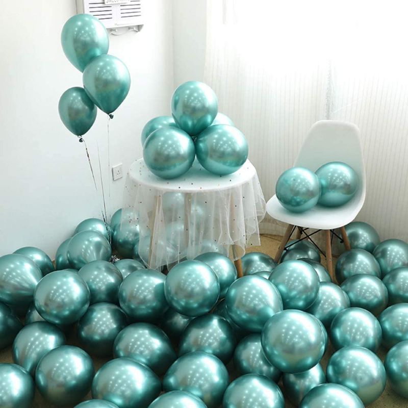 Photo 1 of Chrome Green Balloons 12 inch 50 Pcs Metallic Green Balloons for Party and Wedding