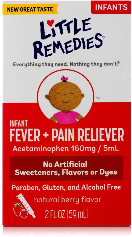 Photo 1 of Little Remedies Infant Fever & Pain Reliever, Natural Berry Flavor, 2 fl oz