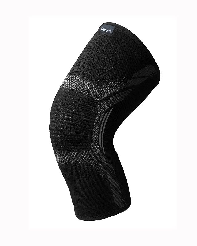 Photo 1 of Knee Brace Compression Sleeve for Men & Women ? Qattegia Premium Knee Support for Running, Sports, Gym, Workouts, Joint Pain Relief, Arthritis & Injury Recovery (Black / Grey, Medium)