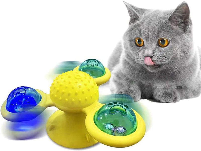 Photo 1 of XURLEQ Cat Toys Interactive Chew Toys for Indoor Cats Ball Kitten Cat Catnip Toy Toothbrush Cats Scratching Tickle Toy with Catnip