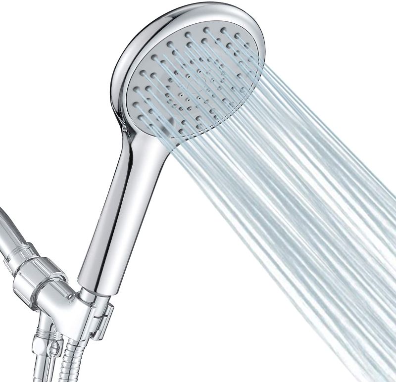 Photo 1 of High Pressure Shower Head with Handheld, 5 Functions Shower Head Hand-held High Flow Handheld Shower Head with Hose, Bracket Rubber Washers