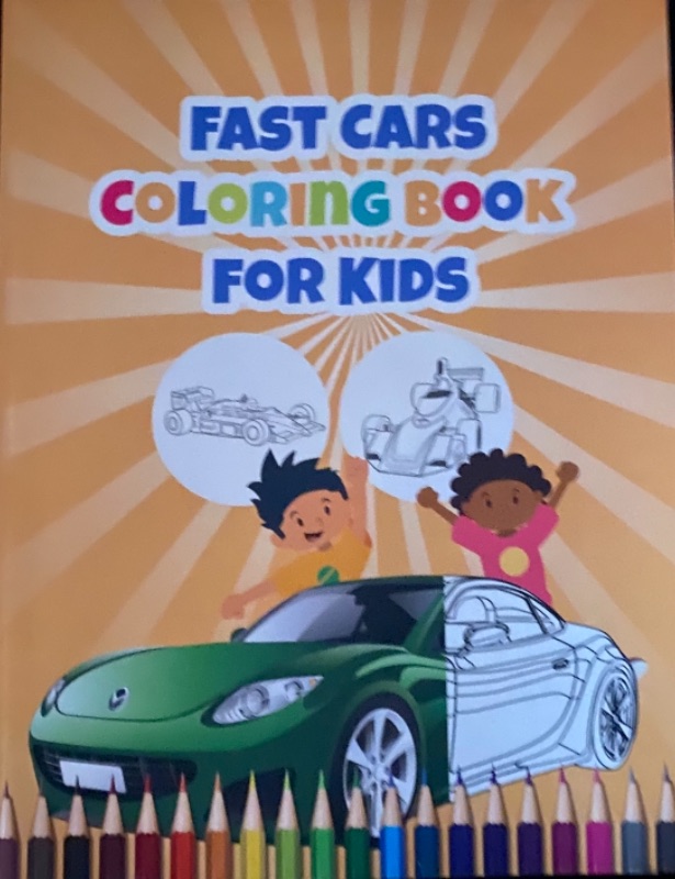 Photo 1 of Fast Car Coloring Book: Easy coloring for Kids and Adults 