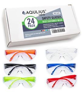 Photo 1 of 24 Pack of Kids Safety Glasses (24 Protective Goggles in 6 Different Colors) Crystal Clear Eye Protection - Specially Designed to Fit Children, Perfect for Nerf Parties
