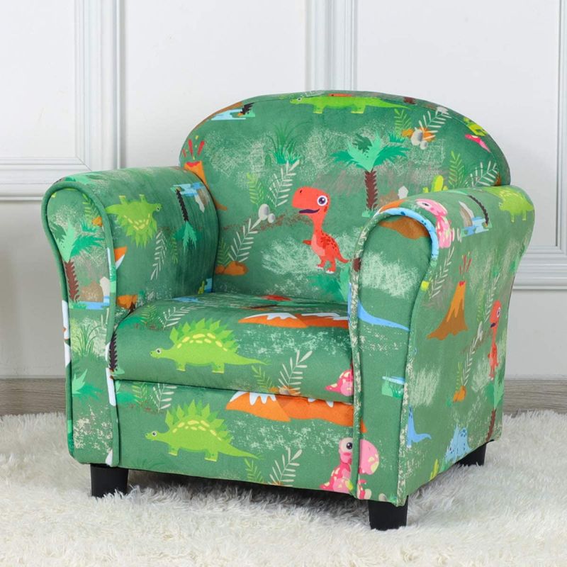 Photo 1 of Kid Sofa Chair, Velvet Fabric Kid Upholstered Chair,Ideal Kid Bedroom Furniture(Green)
