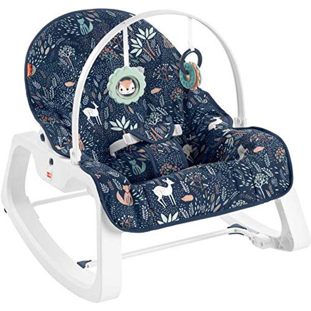 Photo 1 of Fisher-Price Infant-to-Toddler Rocker – Moonlight Forest, Baby Rocking Chair with Toys for Soothing or Playtime from Infant to Toddler
