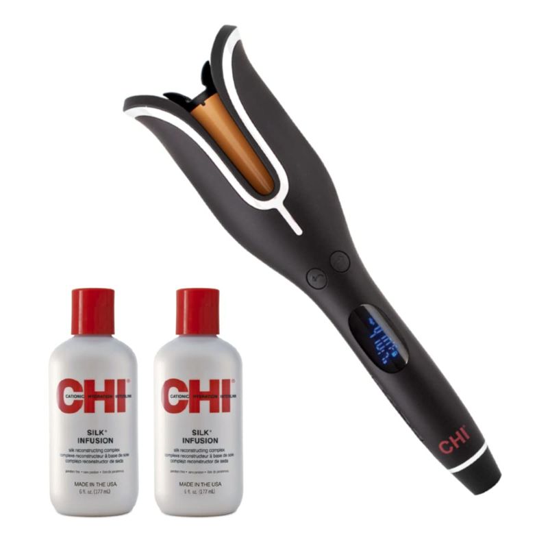 Photo 1 of CHI Spin N Curl Curling Iron & Chi Silk Infusion Kit

