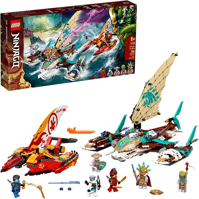 Photo 1 of LEGO NINJAGO Catamaran Sea Battle 71748 Building Kit; Ninja Playset Featuring Catamaran Toys and NINJAGO Kai, Jay and Zane; Best Gift for Kids Who Love Creative Play, New 2021 (780 Pieces)

