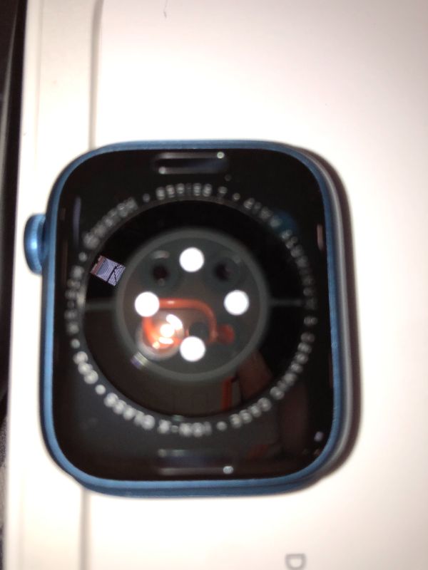 Photo 3 of Apple Watch Series 7 (GPS) 41mm Blue Aluminum Case with Abyss Blue Sport Band - Blue
