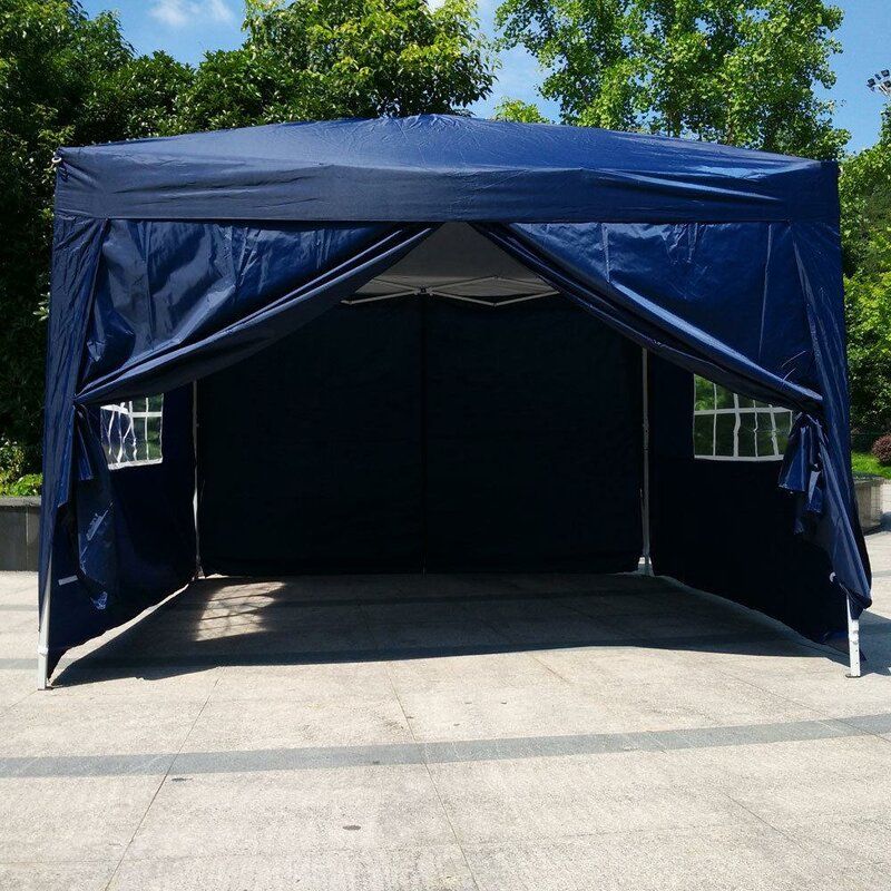 Photo 1 of 10 Ft. W x 10 Ft. D Metal Pop-Up Canopy BLUE