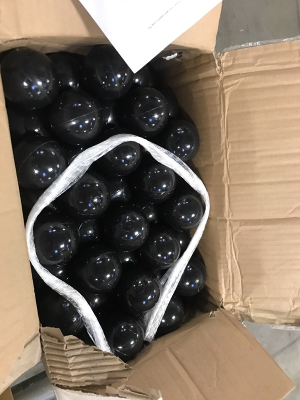 Photo 1 of JOYMOR Pack of 100 Ball Pit Balls Crush Proof Plastic Ball, Phthalate Free BPA Free Soft Ocean Balls for Baby Kids Play Tent Playpen Playhouse Pool (Black)
