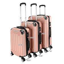 Photo 1 of  3Pcs 20/24/28" Luggage Set Travel Bag TSA Lock Trolley Carry On Suitcase Rose Gold