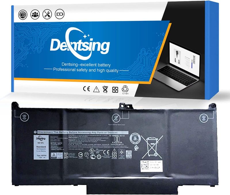 Photo 1 of Dentsing MXV9V 7.6V 60Wh/7500mAh 4-Cell Laptop Battery Compatible with Dell Latitude 5300 5310 7300 7400 5300/5310 2-in-1 Inspiron 7300/7306 2-in-1 Series Notebook N050L7300 0G74G
