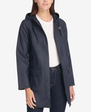 Photo 1 of  Levi's Water-Resistant Rain Jacket NAVY WOMENS MEDIUM